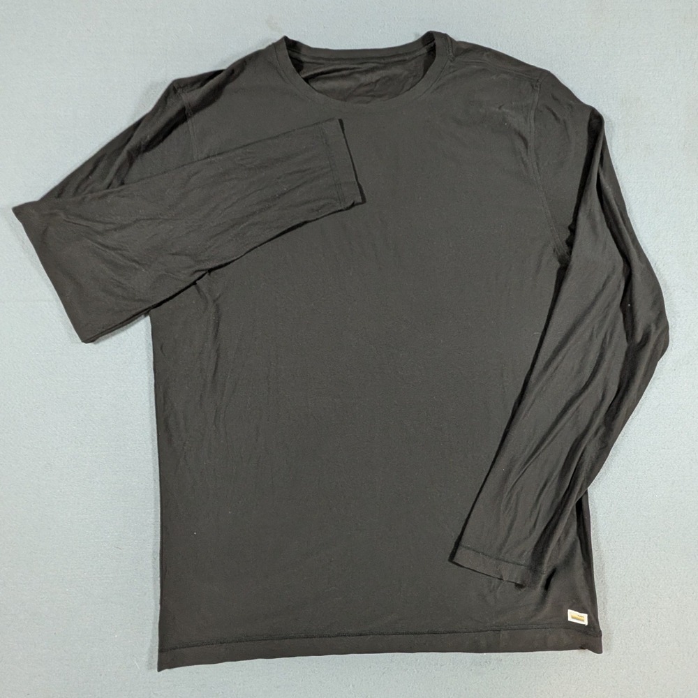 Vuori Long Sleeve Tee Mens XL Black Performance Activewear V178